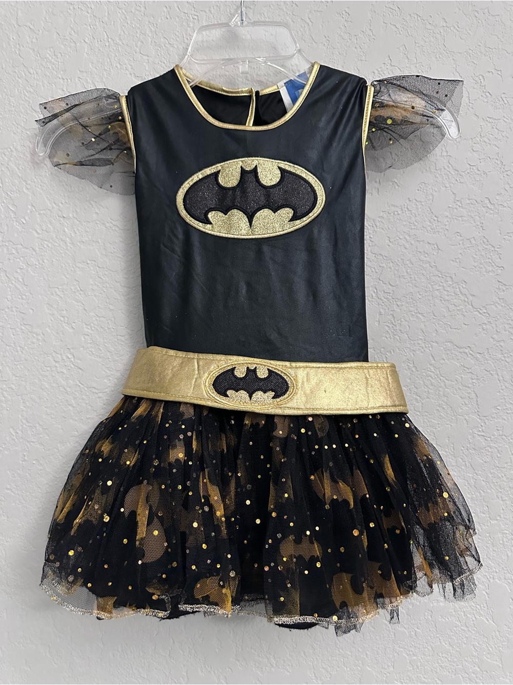 Rubie’s Dc Comics Halloween Costume Batman Baby Girl Sz S Tutu Skirt Belt